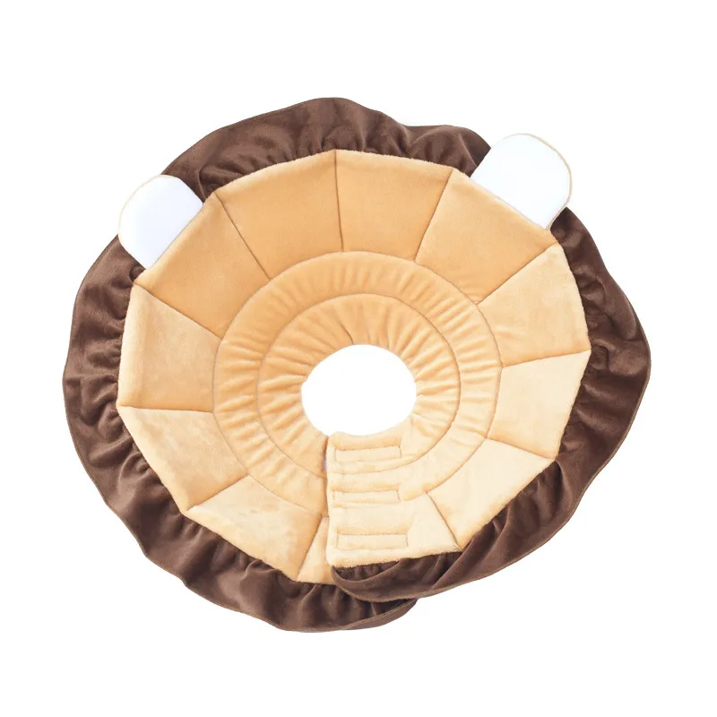 Recovery Set Lion Shape Cartoon Circle Pet Cat and Dog Elizabeth Circle - Brown