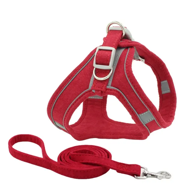 Suede Reflective Pet Chest Harness Vest Red - Shop at LoveMi