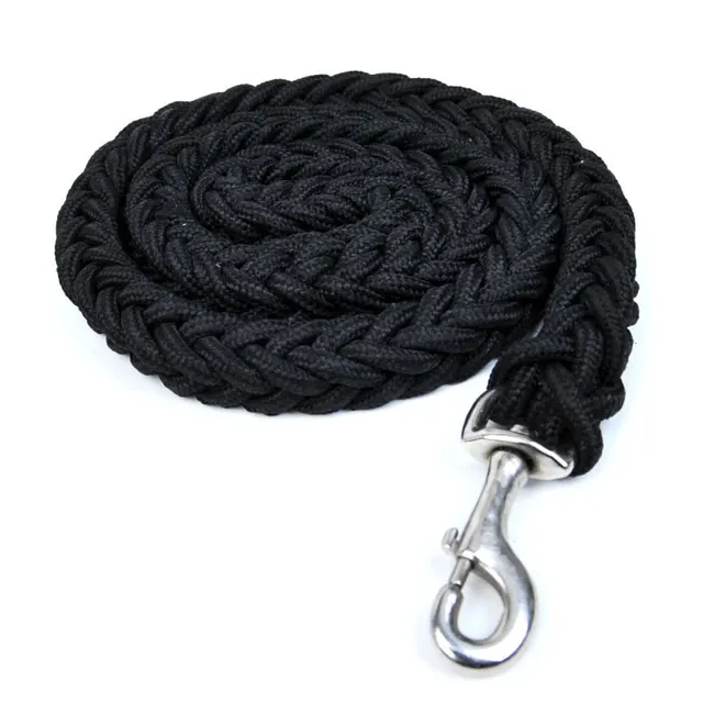 Large Dog Chain Nylon Eight strand Braided Dog Leash Black - Shop at LoveMi
