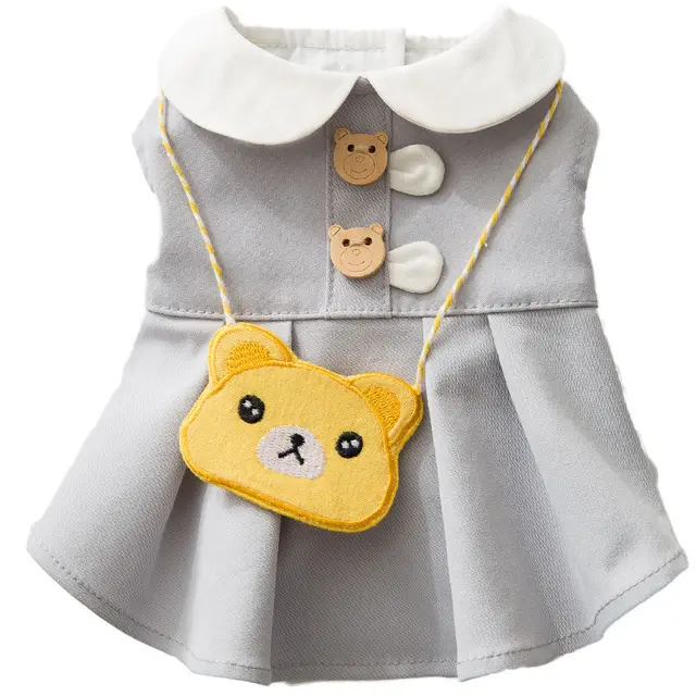 Small Dog Pet Clothes Cat Vest Skirt Summer Grey - Shop at LoveMi