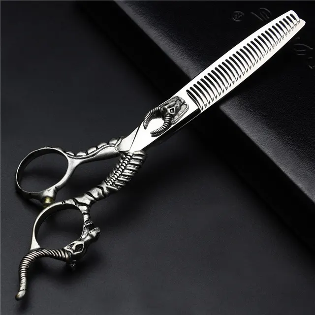 One Piece Of Retro Hairdressing Scissors 6 Inch Flat Cut Hair Salon Haircut To Thin Teeth Scissors Professional Hair Cutting Scissors B - Shop at LoveMi