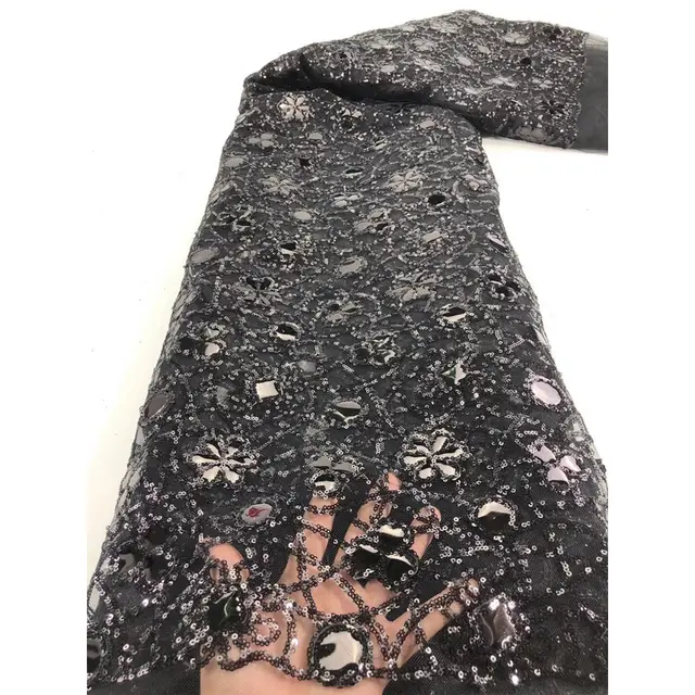 New Style Mesh Lace Fabric Sequin Embroidered Fabric Womens Color Fashion 8 Color - Shop at LoveMi