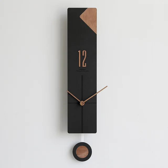 Wall Clock Living Room Home Fashion Nordic Black - Shop at LoveMi