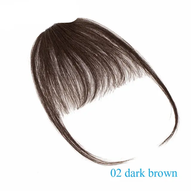 Fake Bangs, Natural Invisible Face Repair, Hand Knitted Bangs Dark Brown - Shop at LoveMi