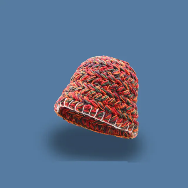 Korea Autumn And Winter Neon Color Woolen Hat Orange - Shop at LoveMi