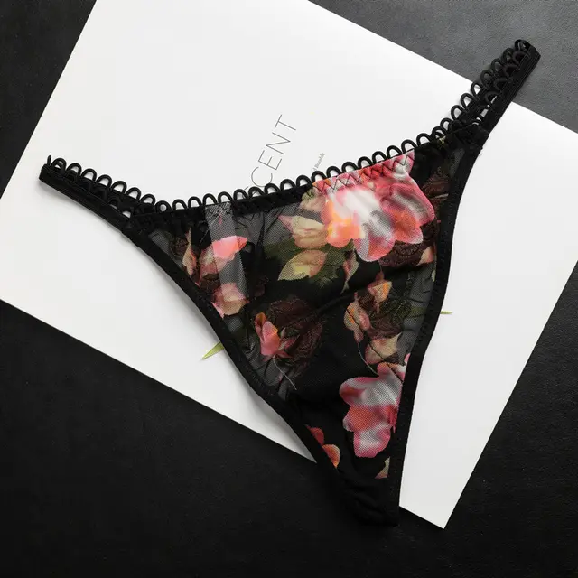 SexyThong Women Lace Low Waist T Pants Black - Shop at LoveMi