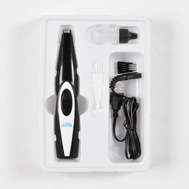 Pet Nail Hair Trimmer Grinder Cat Dog Grooming Tool Electrical Shearing Cutter USB Rechargeable Dog Haircut Paw Shaver Clipper Black - Shop at LoveMi