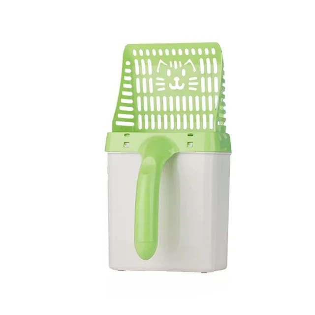 All In One Plastic Cat Litter Spatula Cleaning Kit Pet Poop Handler Green - Shop at LoveMi