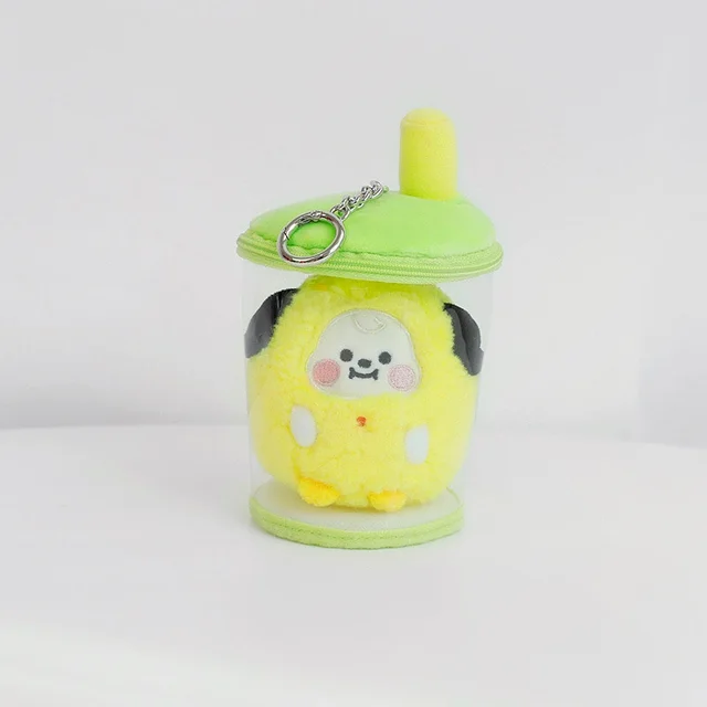 Small Animal Milk Tea Cup Built In Plush Doll Pendant Yellow - Shop at LoveMi
