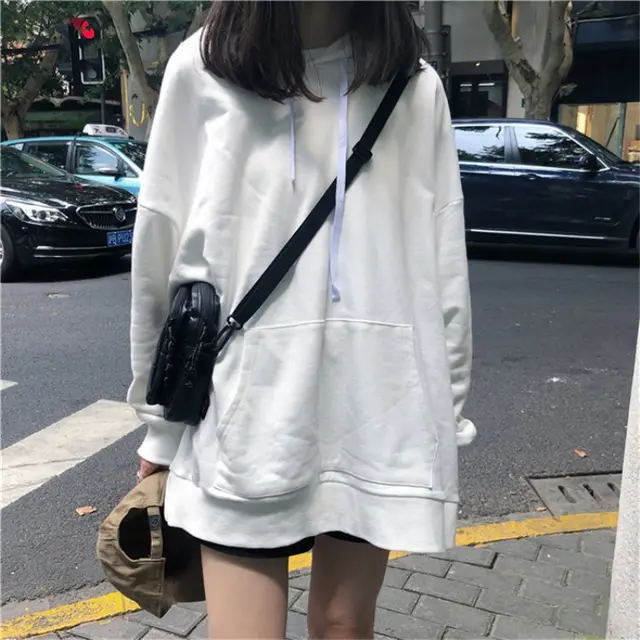 Women's Long Sleeved Cardigan Hooded Sweater White - Shop at LoveMi