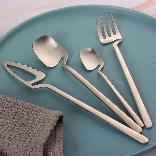Creative Stainless Steel Dessert Knife, Fork And Spoon Silver - Shop at LoveMi
