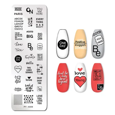 Nail Stainless Steel Printing Plate Py X009 - Shop at LoveMi