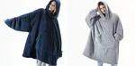 Hoodie Sweatshirt With Big Pocket Tops Sweater Comfortable Loose Double-Sided Fleece Thicker Wearable Blanket - Set14-One Size - View 1