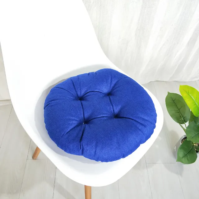 Cushion Cotton And Linen Steamed Bun Cushion Fresh Japanese Futon Cushion Tatami Cushion Blue - Shop at LoveMi