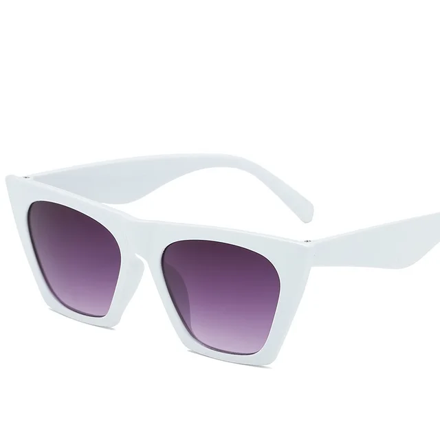 European And American Trend Square Sunglasses White - Shop at LoveMi
