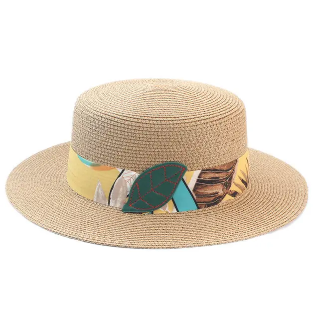 Korean Version Of The New Bohemian Flat Straw Hat Khaki - Shop at LoveMi