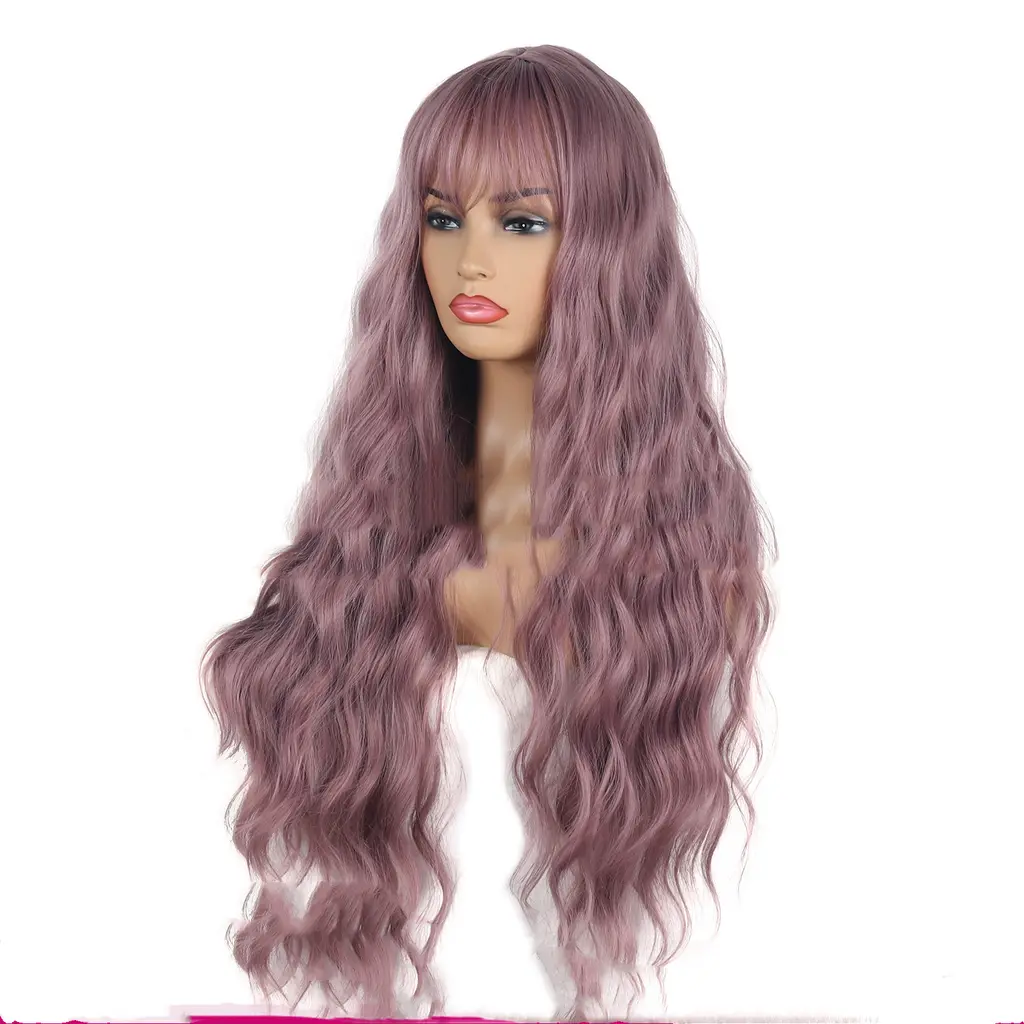 Split Air Bangs European And American Chemical Fibre Wig Headgear - Photo Colour