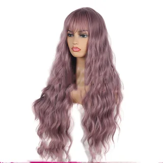 Split Air Bangs European And American Chemical Fiber Wig Headgear - Photo Color
