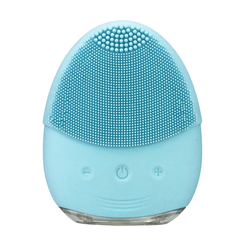 Silicone Wireless Charging Facial Washing Machine - Sky Blue - View 1