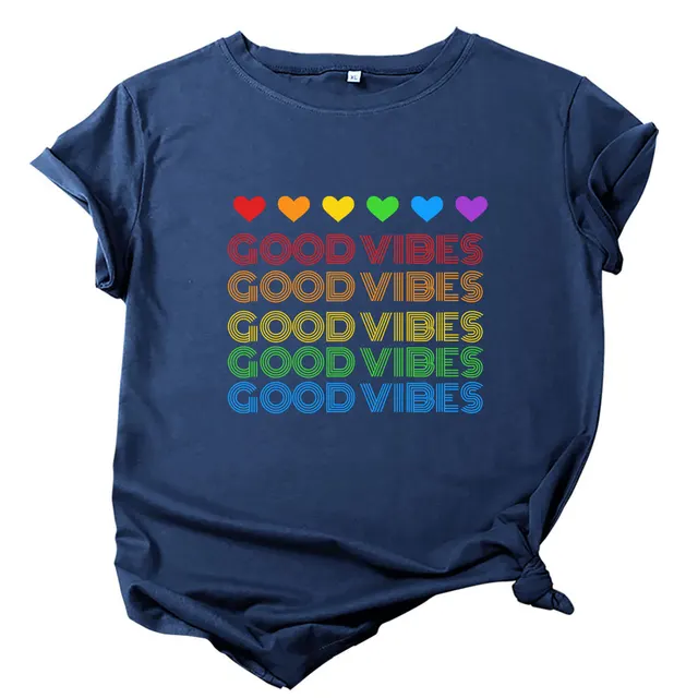 Love Short sleeved T shirt Women Navy Blue - Shop at LoveMi
