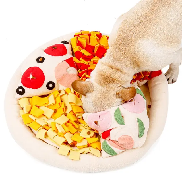 Pet Dog Pizza Hidden Food Sniffing Mat Dog Work Searching Pad For Training Natural Smelling Skills Preventing Damage To Furnitur Red - Shop at LoveMi