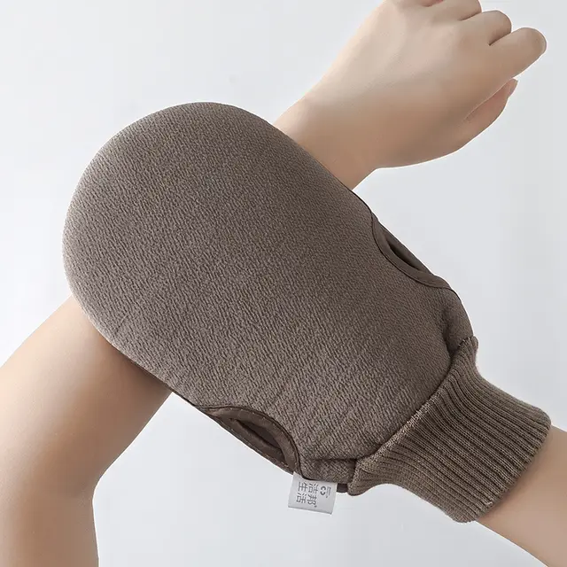 General Bath Towel For Adult Bathing And Scrubbing Gloves Coffee - Shop at LoveMi