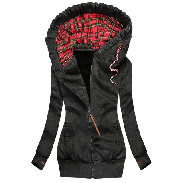 Ladies Long Fashionable Commuter Beltless Trench Coat Black - Shop at LoveMi