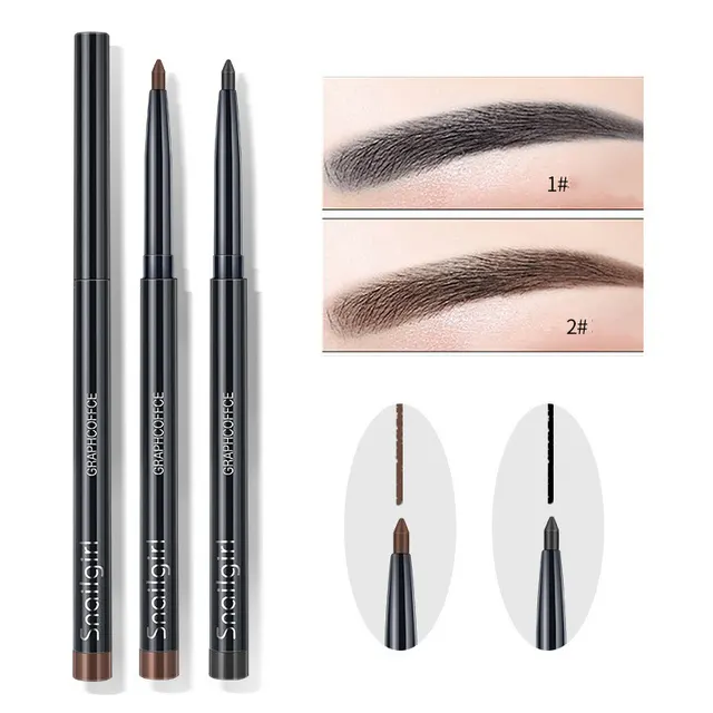 M Auto Rotating Eyebrow Pencil, Waterproof, Sweat Proof And Non Dmudge Eyeliner Pencil Black - Shop at LoveMi