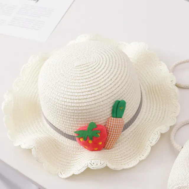 Summer Baby Flower Breathable Hat Straw Hat With Handbag Bags - Shop at LoveMi