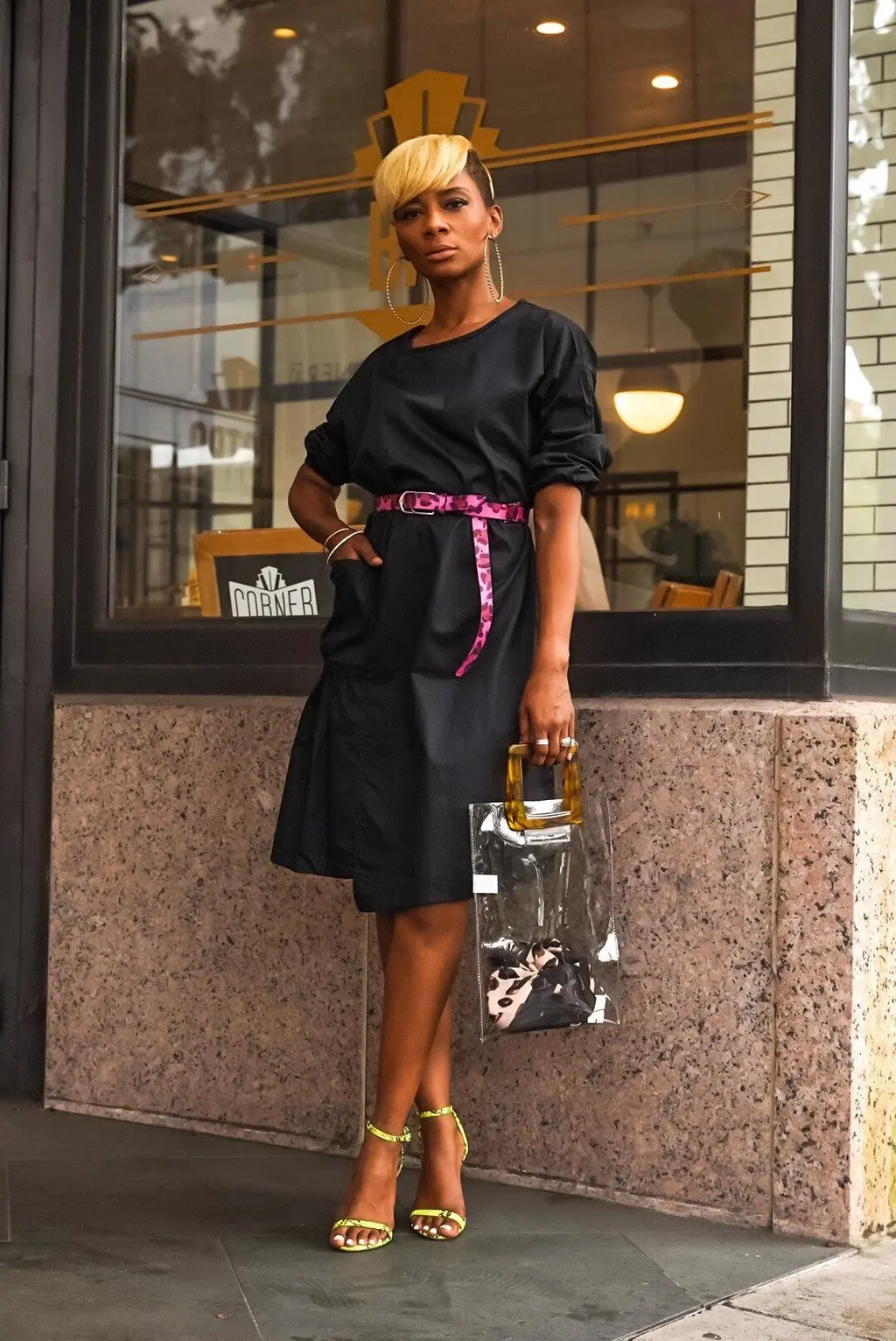 European And American Women's Cute Loose Shirt Cloth Dress - Black