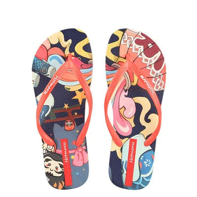 Black Horse Flip Flops Female Outer Wear Net Red Ins Tide Non Slip Fashion Flip Flops Red - Shop at LoveMi