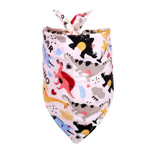 Pet Triangle Scarf Cotton Dog Saliva Scarf - K