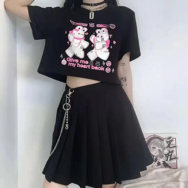 New Style Short Sleeved Korean Loose Little Belly Button t Shirt Short - Shop at LoveMi