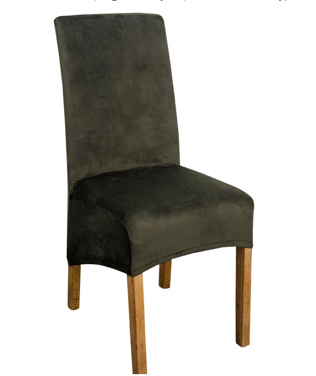 Hotel Household Super Soft Fox Flannel Half Chair Cover Elastic Chair Cover Cover Black Grey - Shop at LoveMi