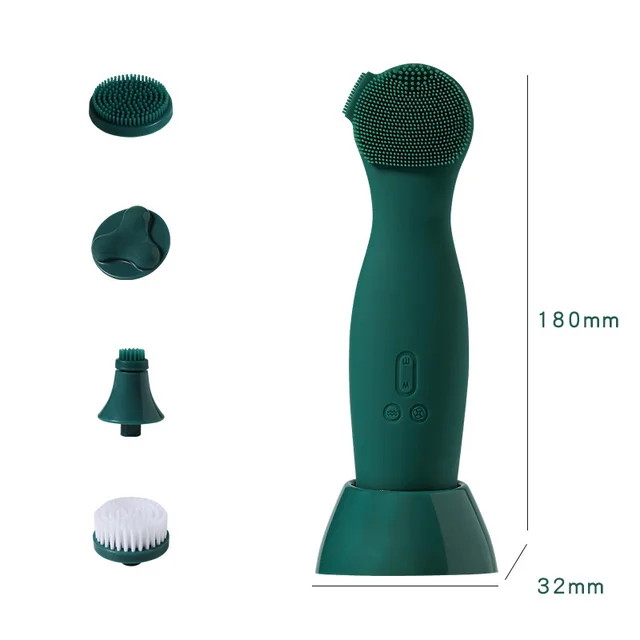 Multifunctional Electric Silicone Cleansing Instrument Green - Shop at LoveMi