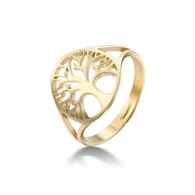 Forest Department Retro Hollow Design Tree Of Life Rose Gold - Shop at LoveMi