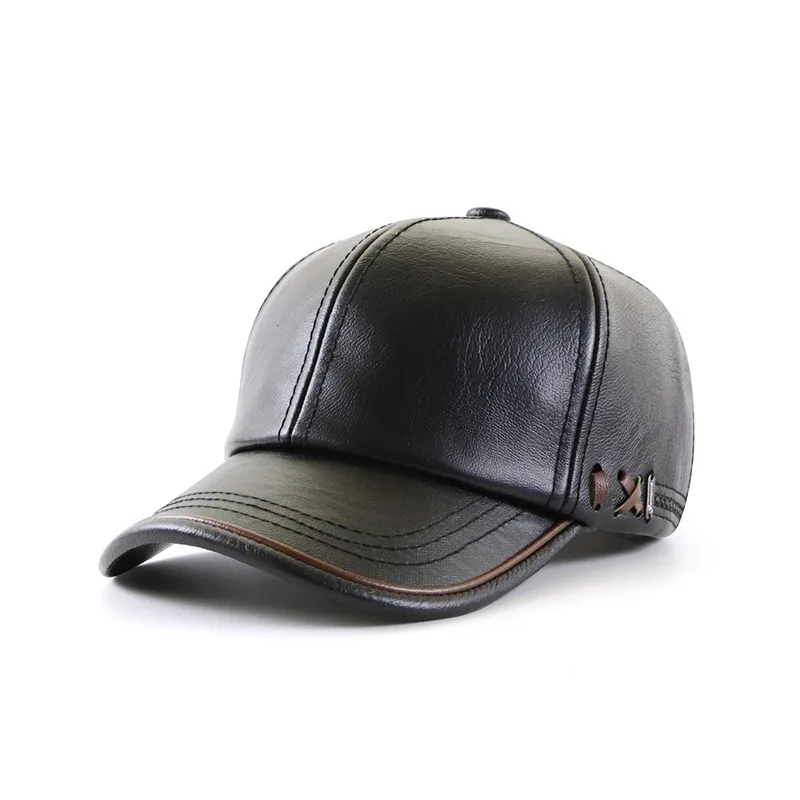 Men's Outdoor Baseball Cap With Velvet Warmth - Black
