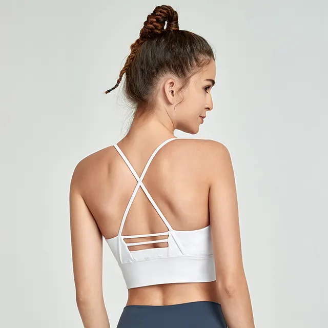 Women's Fitness Running Yoga Vest Sports Vest White - Shop at LoveMi