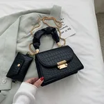 Summer Small Bag Female Bag 2 All-Match Chain Shoulder Messenger Bag - Black