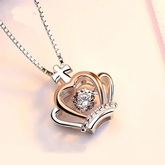 Silver Plated Necklace Female Korean Short Clavicle Chain Simple Pendant Jewelry White Gold - Shop at LoveMi
