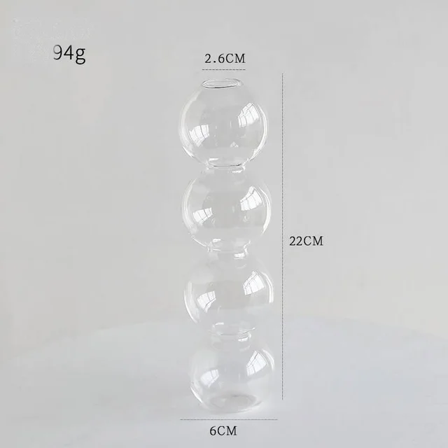 Transparent Glass Gourd Small Vase Flower Arrangement Ddried Flowers Hydroponics - Shop at LoveMi