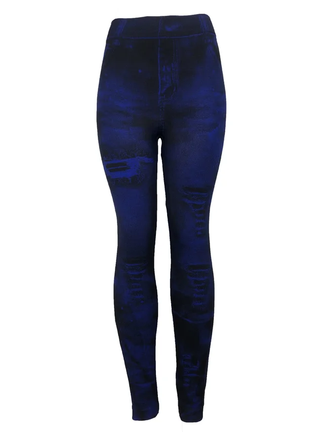 Foreign Trade Denim Leggings Women Navy Blue - Shop at LoveMi