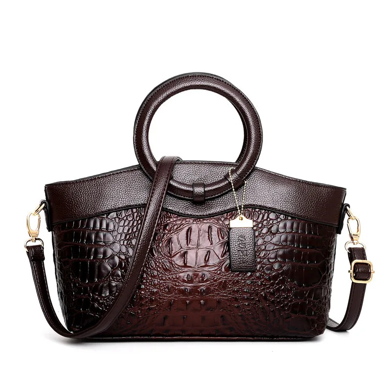 Gykaeo Luxury Handbags Women Bags Designer Woman Leather Brown - Shop at LoveMi