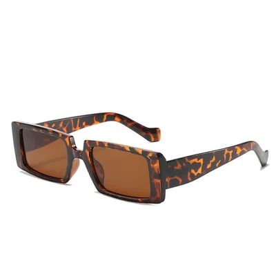 New Style Square Sunglasses European And American Personality Square Glasses Leopard - Shop at LoveMi