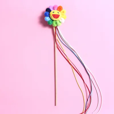 Three Dimensional Bow Rainbow Tassel Bells Fairy Cat Colorful - Shop at LoveMi