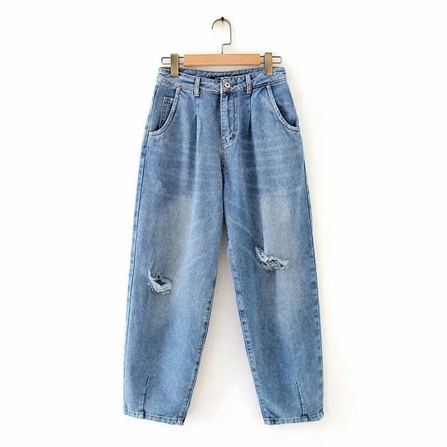 Casual Design Slim Fit Ripped All Match Jeans Blue - Shop at LoveMi