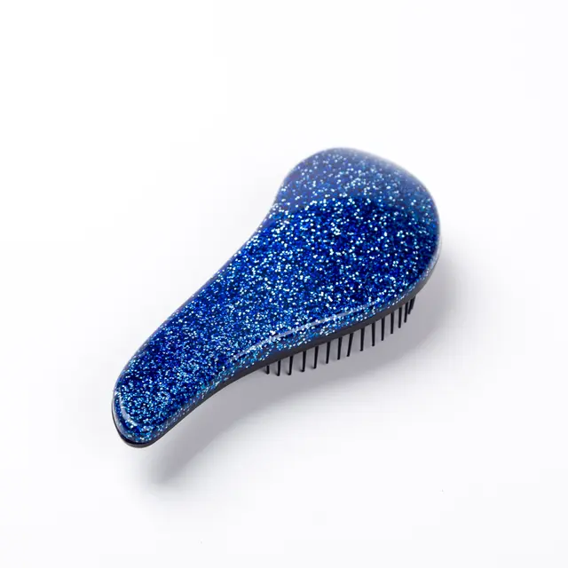 Shower Electroplate Massage Comb Salon Hair Styling Tool Blue - Shop at LoveMi