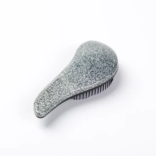 Shower Electroplate Massage Comb Salon Hair Styling Tool Silver - Shop at LoveMi