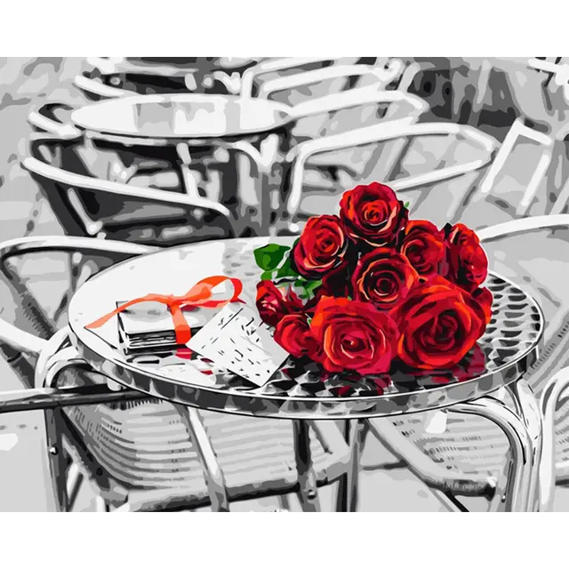Cross border Digital Oil Painting Frameless Roses 218 Beautiful Roses - Shop at LoveMi