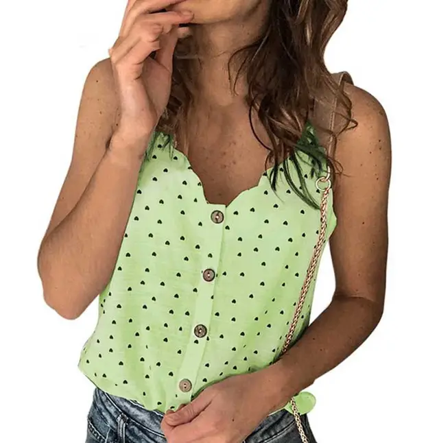 Tops Summer Fashion Ladies Chic Streetwear Top Green - Shop at LoveMi